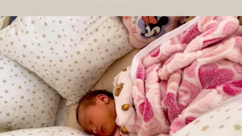 Mireasa, sezon 5. Andreea Catrina a născut! Primele imagini cu chipul bebelușului. Ce nume special a ales pentru fiica sa