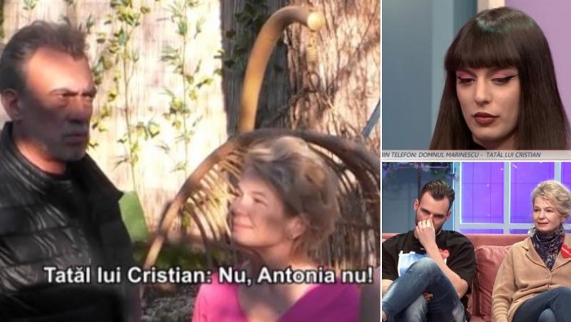 Domnul Marinescu, tatăl lui Cristian, a vorbit cu Antonia după ce i-a spus fiului să nu se apropie de ea, când credea că obiectivele nu întregistrează.
