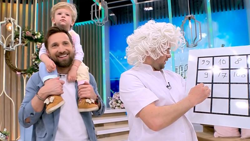 Micuțul Tiago, apariție adorabilă la Super Neatza. Ce a făcut fiul lui Dani Oțil în direct: „Tati, aplauze!”