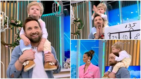 Micuțul Tiago, apariție adorabilă la Super Neatza. Ce a făcut fiul lui Dani Oțil în direct: „Tati, aplauze!”