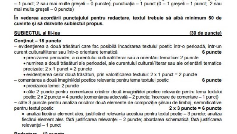 Simularea BAC 2024 la Limba și literatura Română: subiecte și barem. Ce au avut de rezolvat elevii