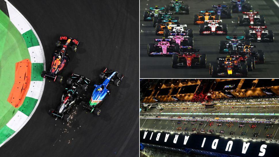 colaj maini de cursă Formula 1 pe circuitul din Arabia Saudită