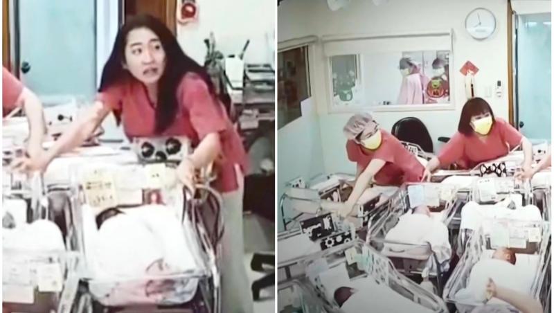 colaj foto cu asistente medicale la cutremurul din taiwan