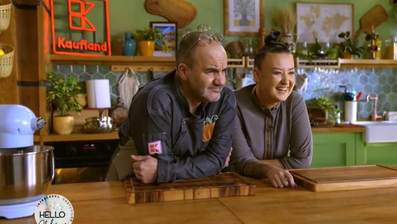 Hello Chef sezon 7, 13 aprilie 2024. Roxana Blenche și chef Samuel Le Torriellec au gătit o rețetă de borș rusesc cu sfeclă