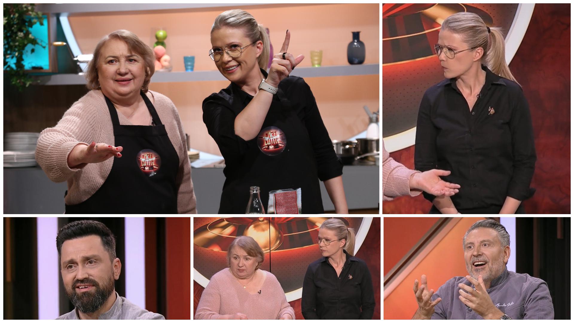 Colaj cu Sonia Simionov și mama ei în bucătăria Chefi la cuțite