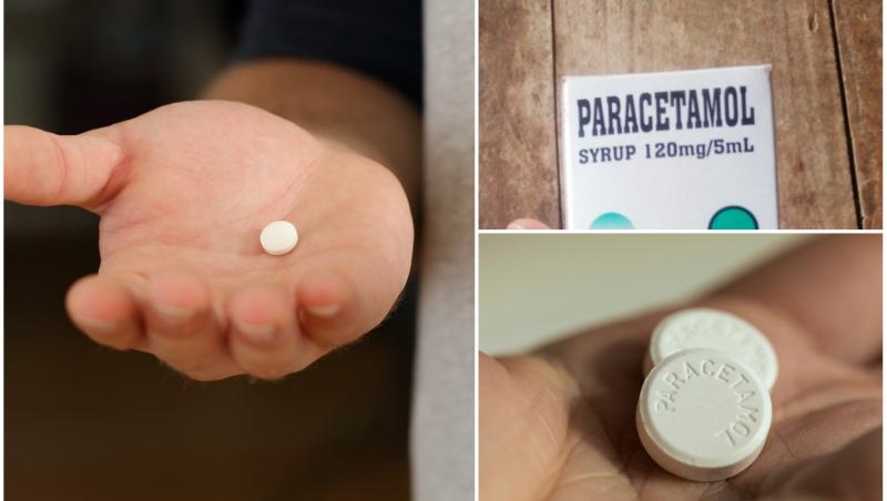 colaj foto cu pastile de paracetamol