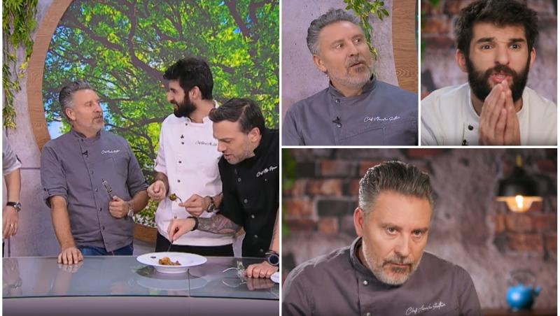 Alexandru Sautner a avut o reacție neașteptată în timpul degustării, în ediția 10 a emisiunii Chefi la cuțite seszonul 13