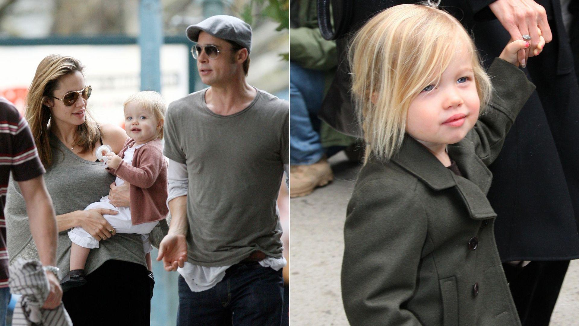 colaj angelina jolie, shiloh si brad pitt