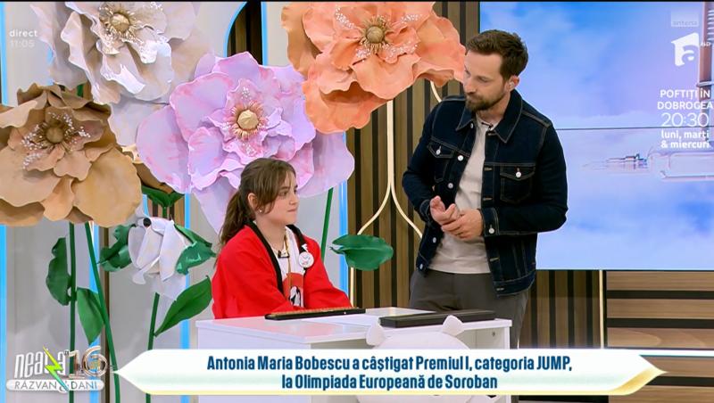 Antonia Maria Bobescu, Campioană Europeană la Aritmetică Mentală, l-a impresionat pe Dani Oțil, la Super Neatza