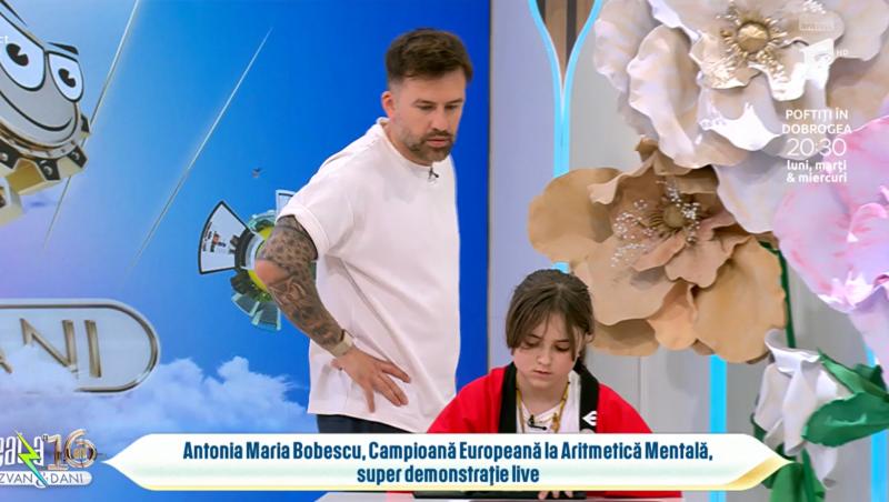 Antonia Maria Bobescu, Campioană Europeană la Aritmetică Mentală, l-a impresionat pe Dani Oțil, la Super Neatza