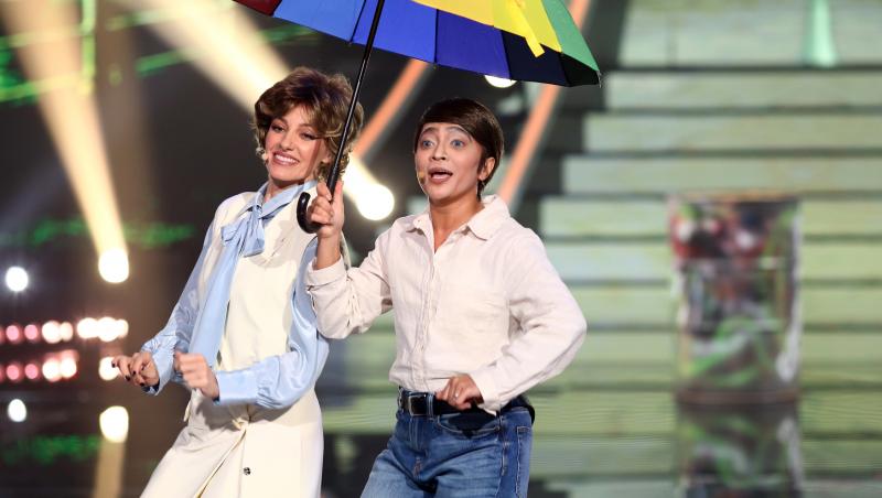 Te cunosc de undeva! 4 mai 2024. Bella și Barbara, moment pur românesc marca Dan Spătaru. Au cântat „Tu, eu și-o umbrelă”