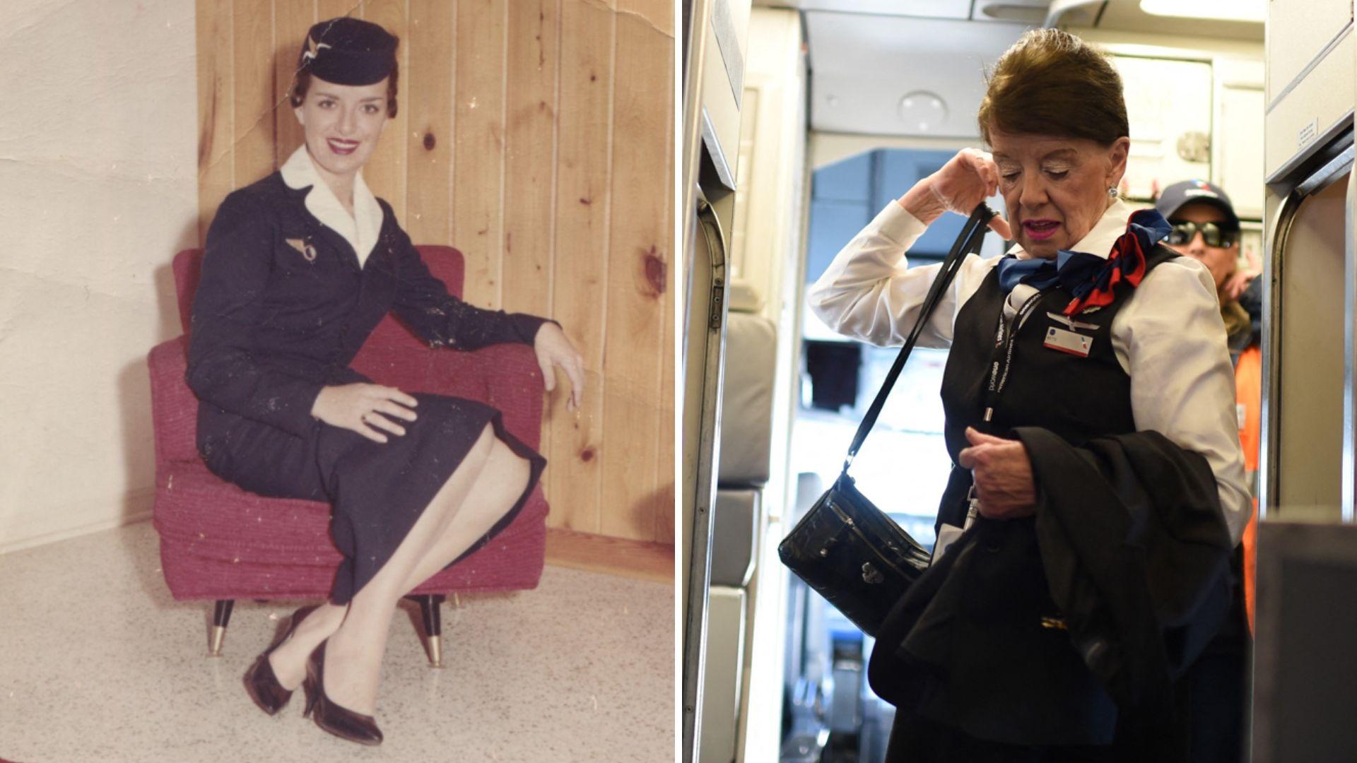 A murit cea mai longevivă stewardesă din lume. Bette Nash avea 16 ani când a urcat în primul avion. Imagini din tinerețe