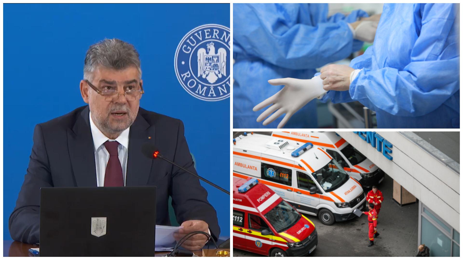 Au fost deblocate 2700 de posturi vacante în spitale și servicii de ambulanță. Marcel Ciolacu: „este a treia decizie similiară”