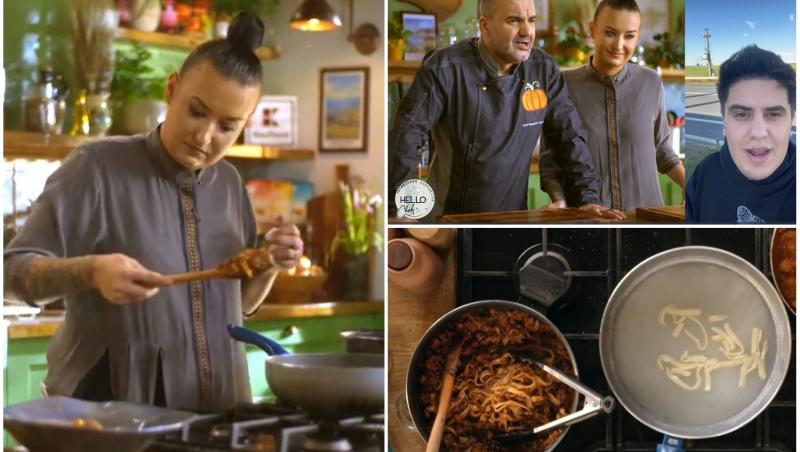 colaj foto cu roxana blenche si chef Samuel Le Torriellec la hello chef