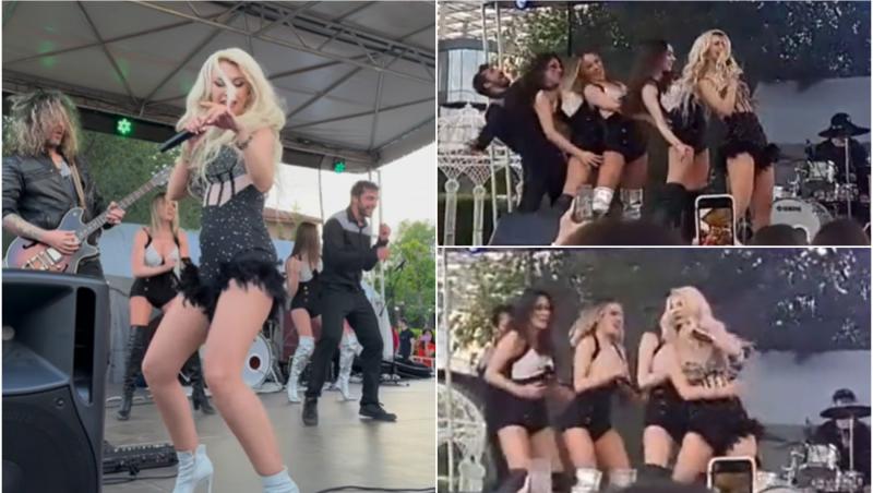 Andreea Bălan a căzut de pe scenă în timp ce cânta și dansa, la un concert