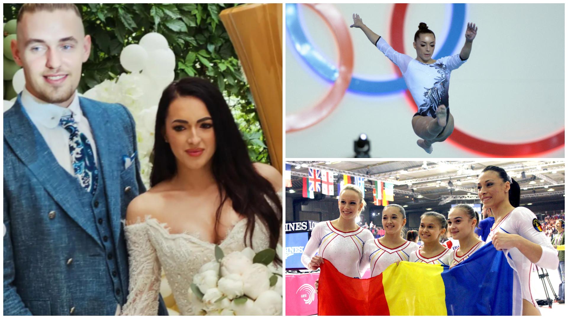 Colaj cu Larisa Iordache și gimnastele