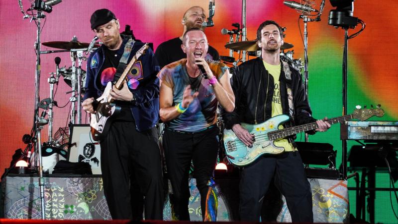 Trupa Coldplay pe scenă