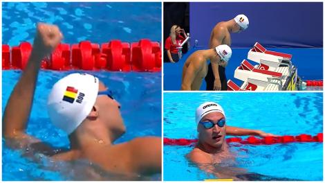 Momentul inedit în care Denis Popescu s-a calificat în semifinale la CE de natație de la Belgrad, transmise în AntenaPLAY