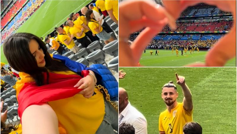 Imagini emoționante cu iubita lui Radu Drăgușin alături de fotbalist la meciul România-Ucraina de la Euro 2024