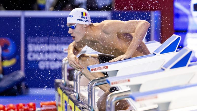 David Popovici, calificat în Finale la 100 m, la CE de natație de la Belgrad, transmise live în AntenaPLAY