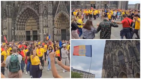 Suporterii echipei României au cântat imnul la Köln și au dansat pe ritmuri de ciuleandra, înainte de meciul cu Belgia | VIDEO