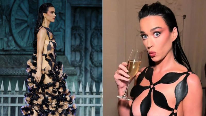 Katy Perry a atras toate privirile și toate blițurile fotografilor atunci când a apărut la evenimentul Vogue de la Paris.