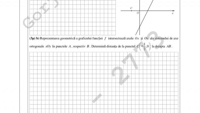 Subiecte și barem la Evaluarea Națională 2024, proba la matematică. Ce subiecte au avut de rezolvat absolvenţii clasei a VIII-a