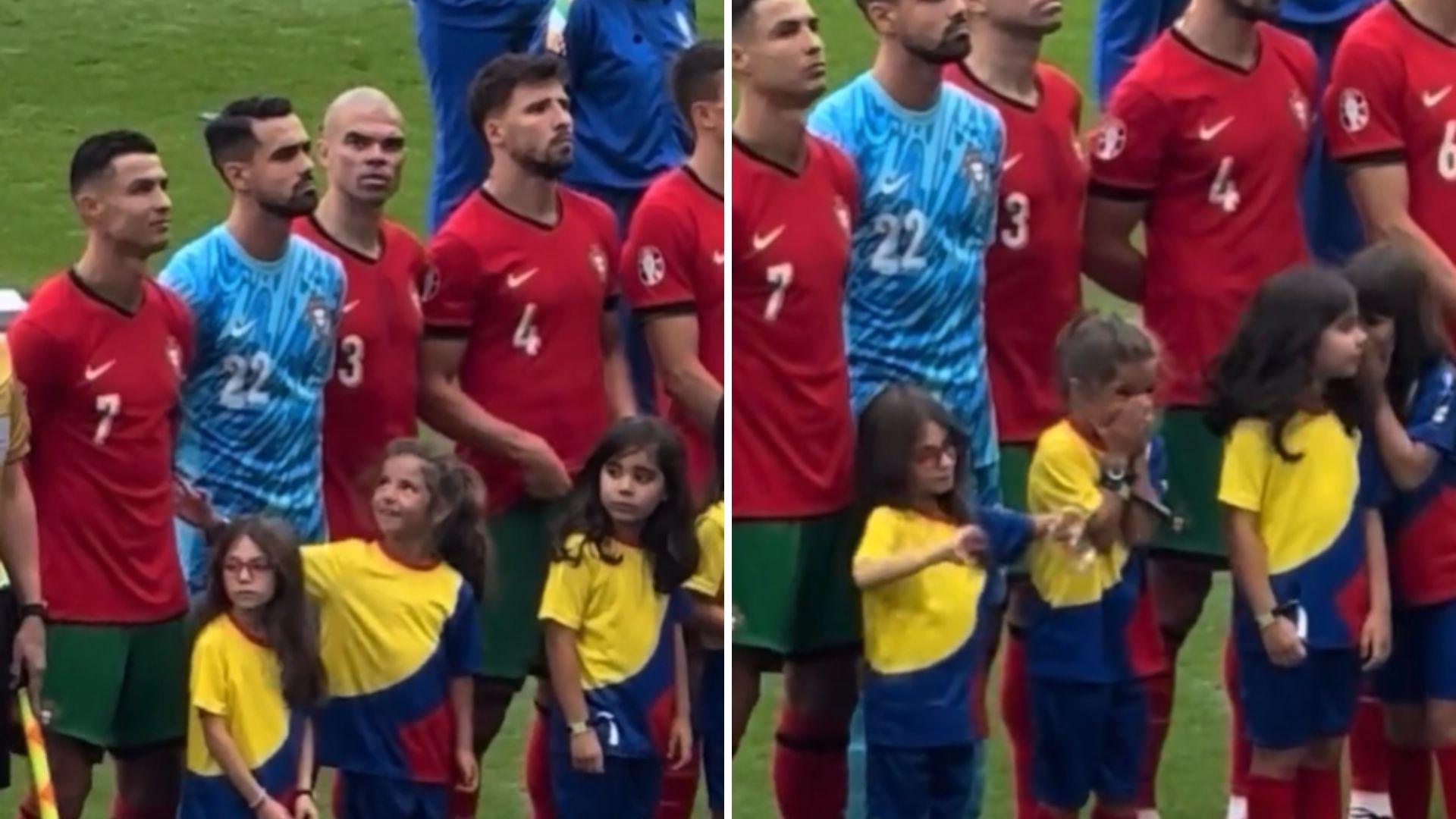 Cristiano Ronaldo, moment emoționant cu o fetiță la EURO 2024. Clipul adorabil s-a viralizat imediat