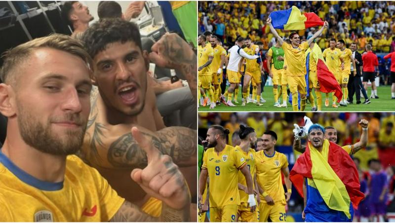 Echipa națională de fotbal a României a sărbătorit calificarea în optimile de la Euro 2024 încă din vestiare. Imediat după remiza cu Slovacia, echipa lui Edi Iordănescu a dat startul petrecerii
