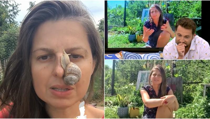 Corinei Chiran, femeia care a apărut pe TikTok cu un melc pe față, a intrat live la Neatza cu Răzvan și Dani