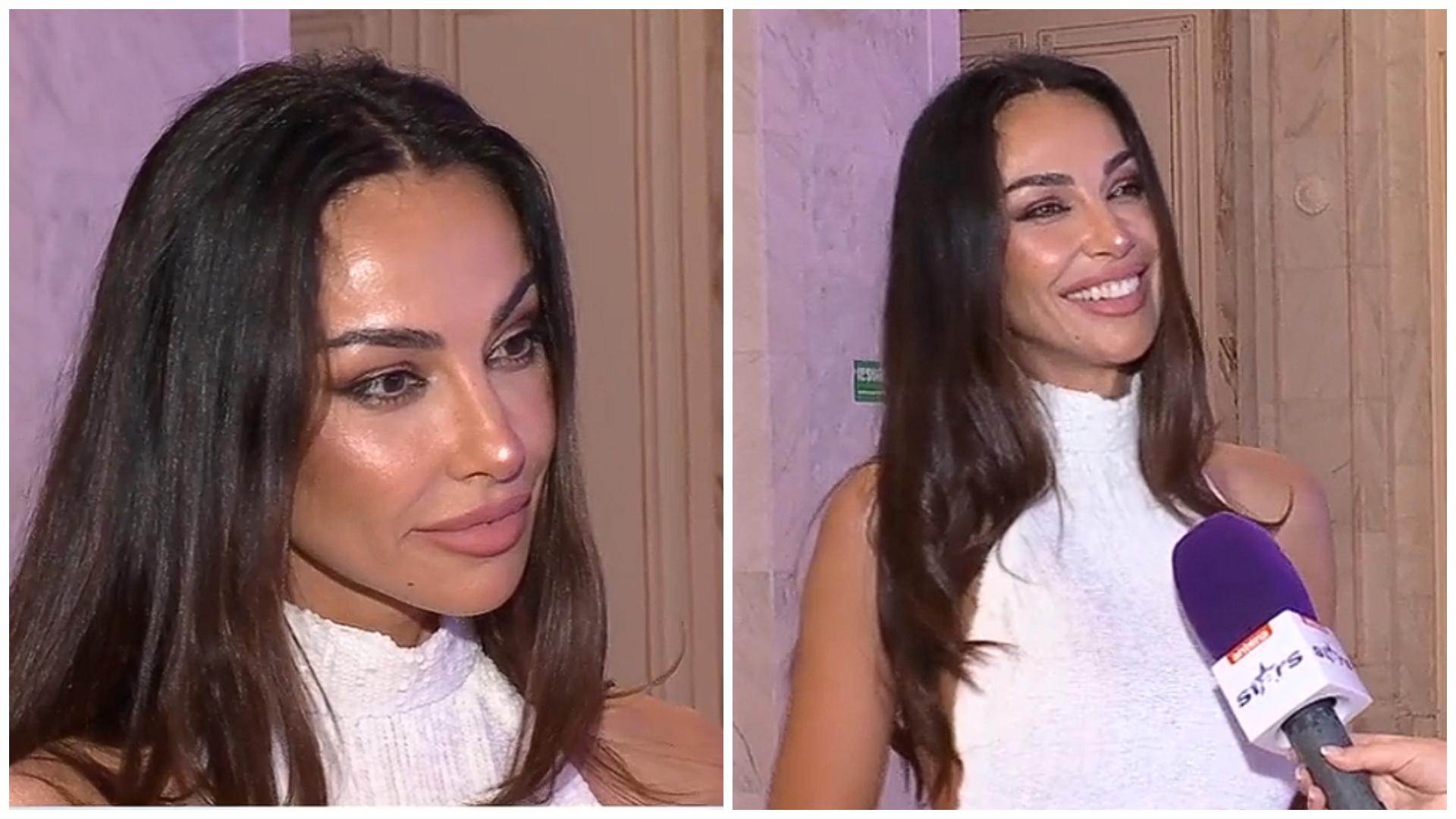 Mădălina Ghenea, apariție răvășitoare la Palatul Parlamentului într-o rochie albă ca de mireasă.