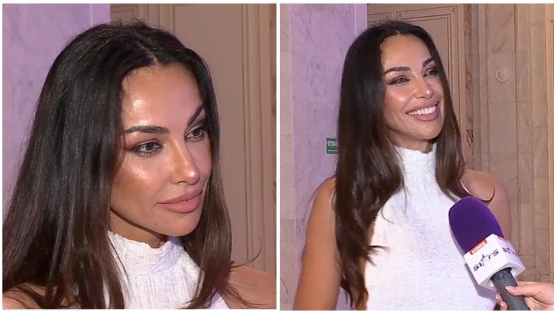 Mădălina Ghenea, apariție răvășitoare la Palatul Parlamentului într-o rochie albă ca de mireasă.