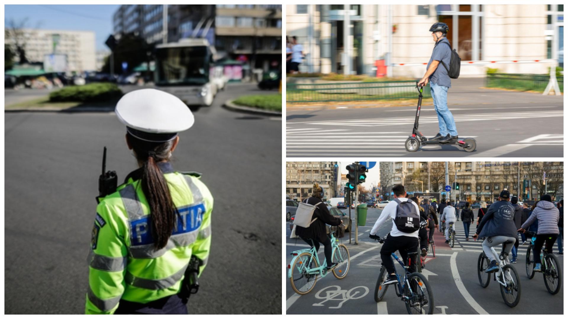 Persoanele care circulă pe bicicletă sau trotinetă electrică vor putea fi testate pentru consum de alcool și substanțe interzise!