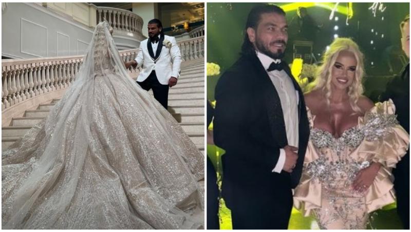 Colaj cu Anda Adam și soțul ei, Yosif Mohaci, la nuntă în două ipostaze diferite