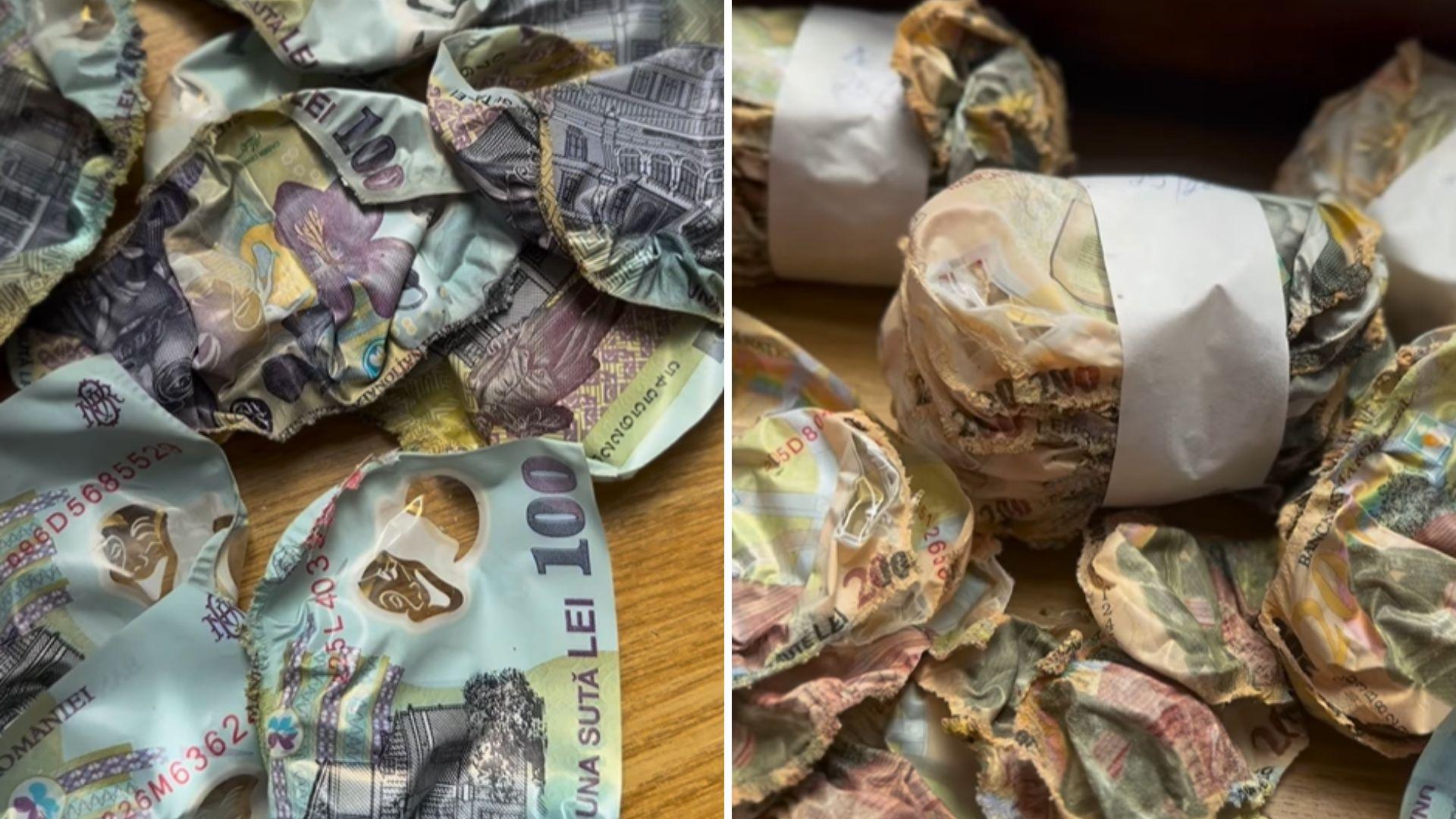 Un bărbat și-a găsit banii econimisiți, pe care îi păstra în sobă, arși. Ce s-a întâmplat când a mers cu ei la bancă