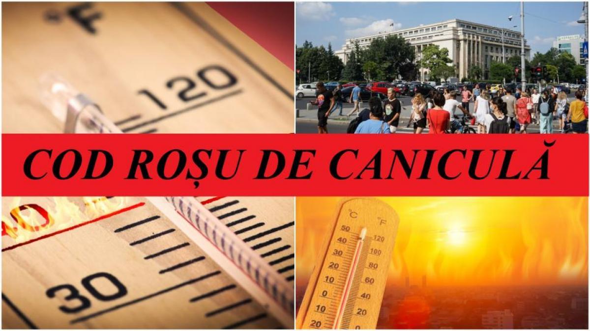 Alertă ANM! Cod roşu de caniculă luni şi marţi în toată țara! Temperaturile ajung la 42 de grade