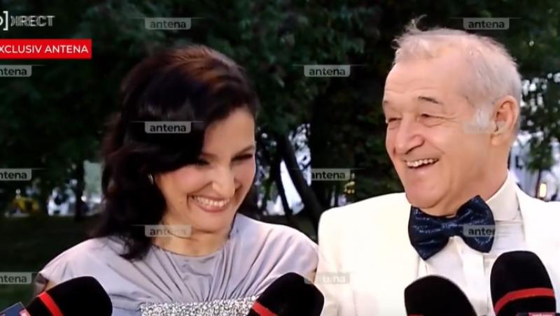 Cum au apărut Gigi Becali și soția lui, Luminița Becali, la nunta lui Ianis Hagi cu Elena. Ce costum unic a purtat patronul FCSB