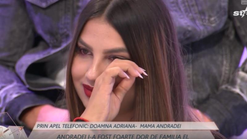 Mireasa sezon 10. Mama Andradei a intrat în direct. Ce a ținut să-i transmită doamna Adriana: „Nu prea te văd bine”