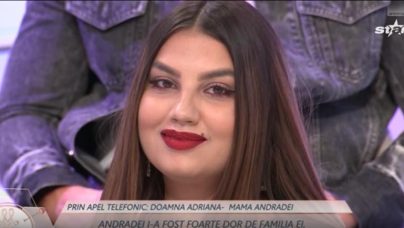 Mireasa sezon 10. Mama Andradei a intrat în direct. Ce a ținut să-i transmită doamna Adriana: „Nu prea te văd bine”