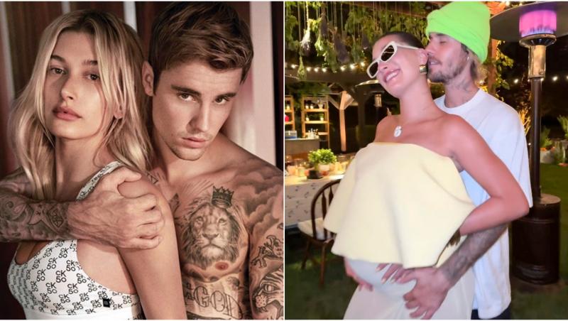 colaj foto justin bieber si Hailey bieber insarcinata