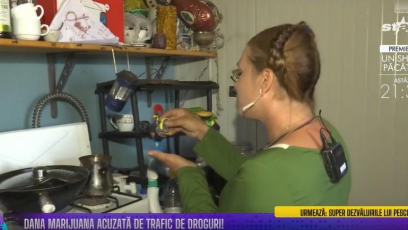 Cum arată la interior casa Danei Marijuana din Vama Veche, transformată în magazin de droguri. Imagini din container