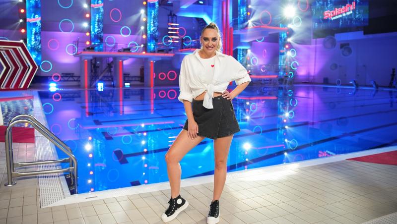 Ilona Brezoianu plutește la „Splash! Vedete la apă”. Prin ce situație a trecut vedeta: „Aveți pastile pentru frica de înălțime?!”