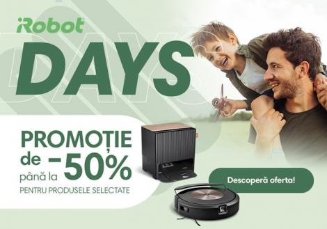 (P) iRobot Days – ocazia perfectă pentru a achiziționa ajutorul perfect pentru curățarea locuinței