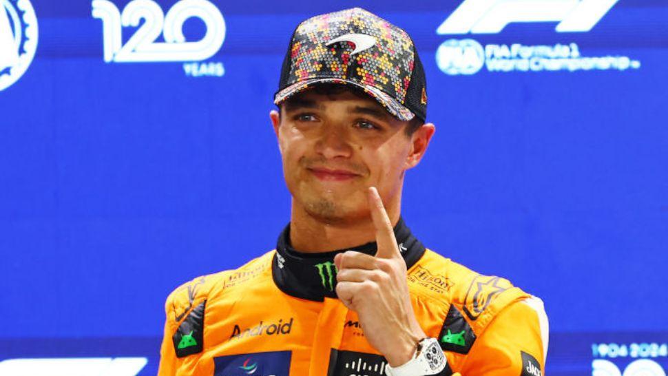 lando norris după calificările de sâmbătă din singapore 2024