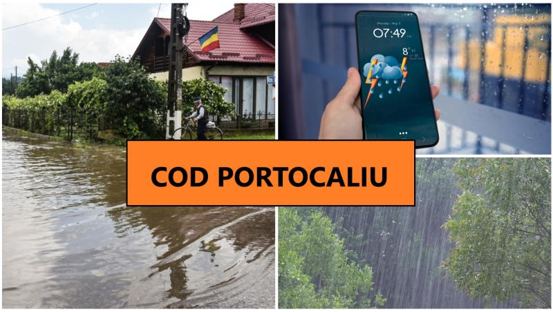 Administrația Națională de Meteorologie (ANM) a emis un cod portocaliu și un cod galben de ploi torențiale și intensificări ale vântului în mai multe regiuni ale țării