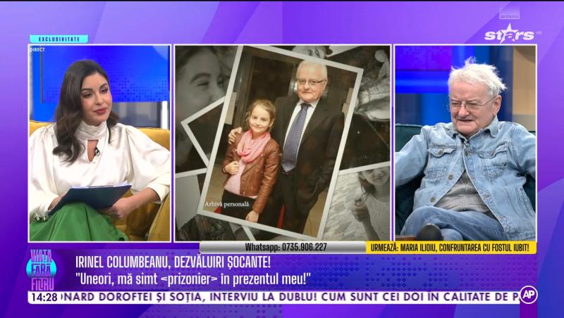 Irinel Columbeanu recunoaște că nu a mai vorbit cu Irinuca în ultima vreme.Ce s-a întâmplat și de ce se gândește la rolul de bunic