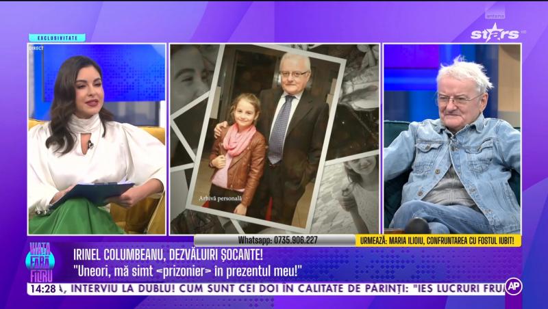 Irinel Columbeanu recunoaște că nu a mai vorbit cu Irinuca în ultima vreme.Ce s-a întâmplat și de ce se gândește la rolul de bunic