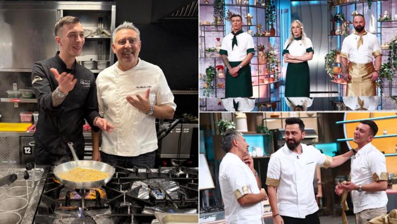 colaj michele răduță și chef alex sautner, michele răduță, andreea ignat și daniel dumitrache, michele răduță și chef alexandru sautner și chef orlando zaharia