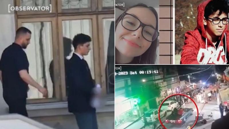 colaj vlad pasuc dus la duba de poliție, roberta dragomir și sebastian olariu, mașina lui vlad pascu înainte de accidentul de la 2 mai