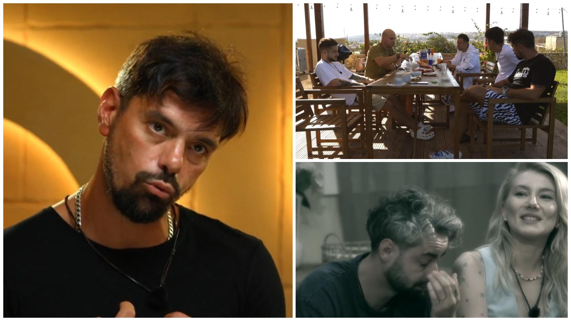 Colaj cu concurenții de la Power Couple România, pe terasă și la testimonial, după eliminarea lui Radu Bucălae